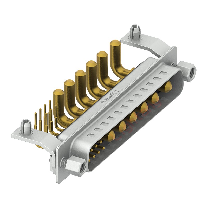 13W6B公PCB彎插板/鉚支架11.6/大電流30A