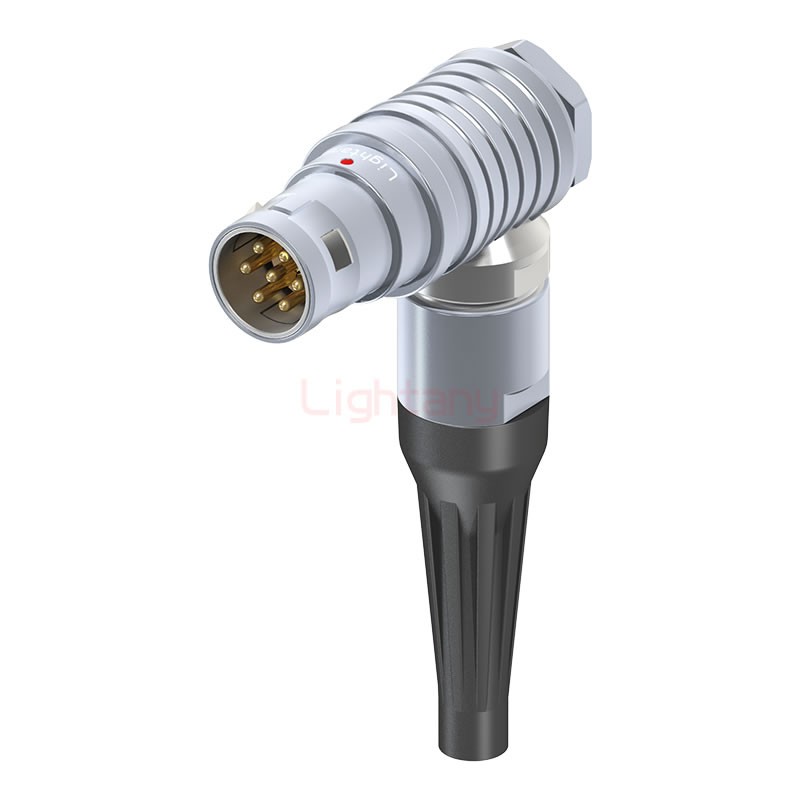 FHG.2B.007.CLAD52Z推拉自鎖帶護套彎式插頭