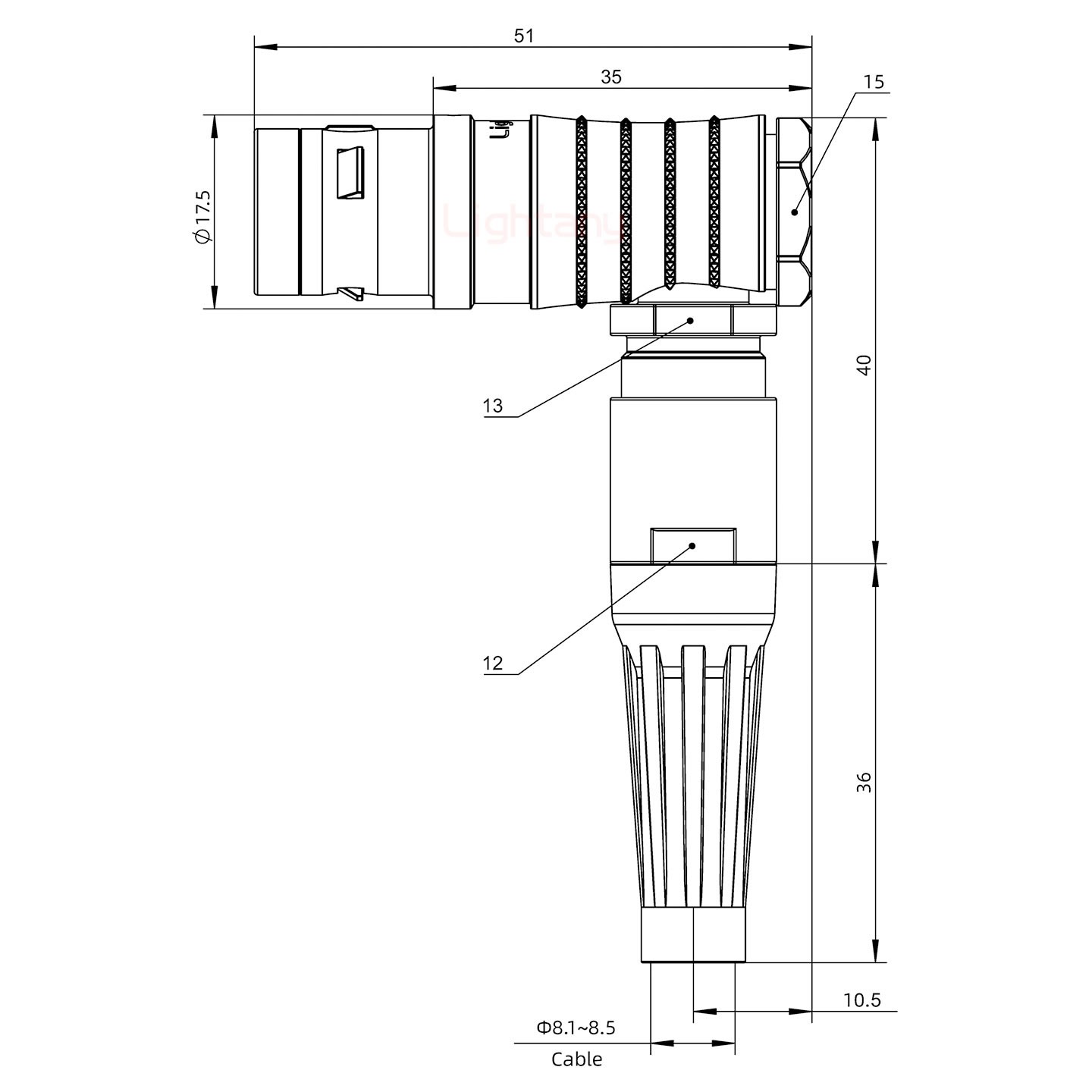 FHG.2K.016.CLAC85Z推拉自鎖帶護(hù)套彎式插頭