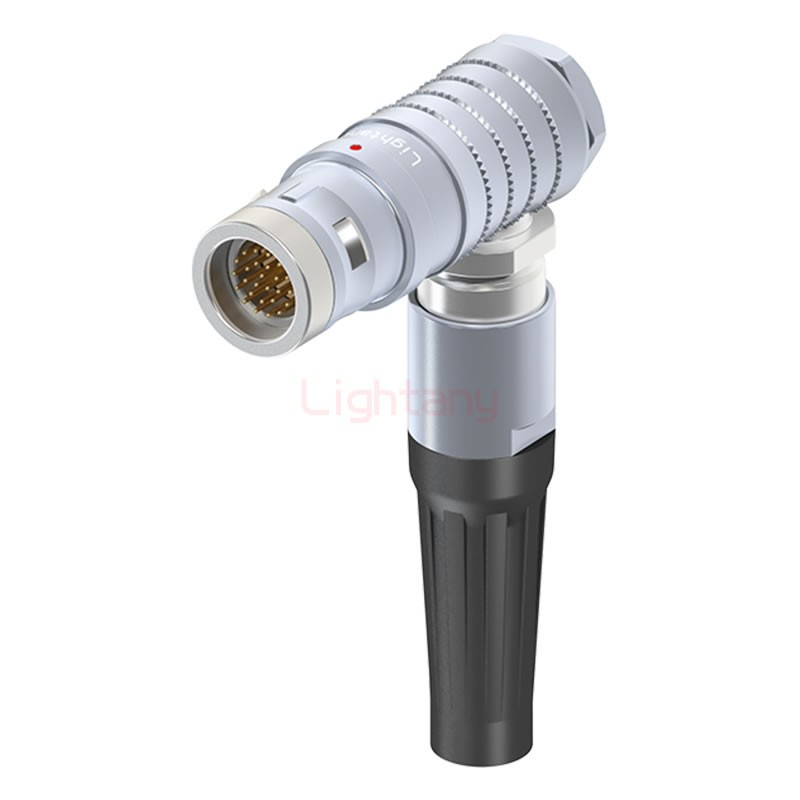 FHG.2K.026.CLAK95Z推拉自鎖帶護(hù)套彎式插頭