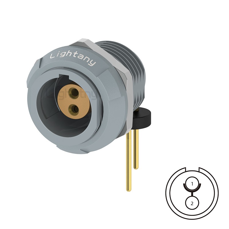 PKG.M0.2GL.VG雙螺母插座 PCB彎插板 推拉自鎖